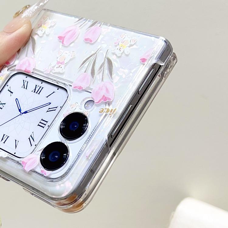 For Huawei nova Flip Shell Texture Flower Pattern Protective Phone Case