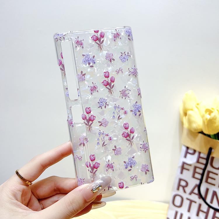 For Huawei Mate Xs 2 Shell Texture Flower Pattern Protective Phone Case