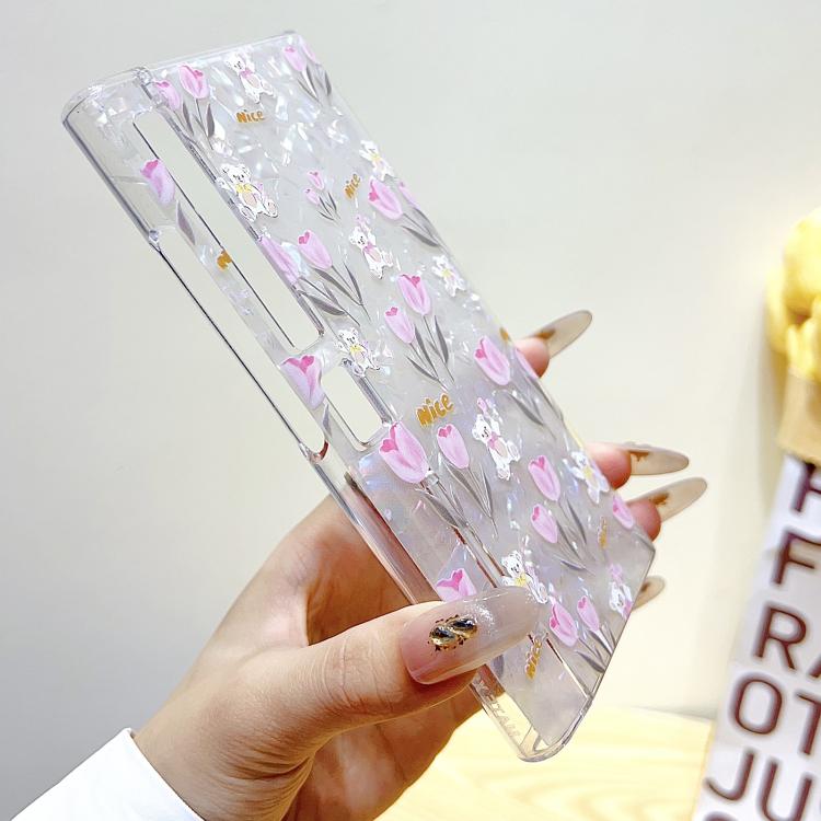 For Huawei Mate Xs 2 Shell Texture Flower Pattern Protective Phone Case