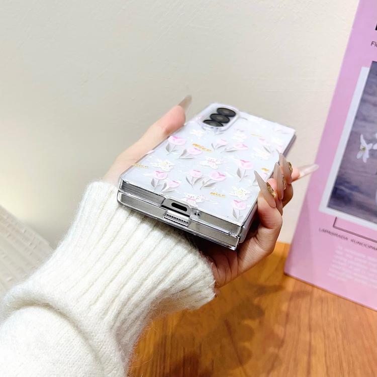 For Samsung Galaxy Z Fold6 Shell Texture Flower Pattern Protective Phone Case