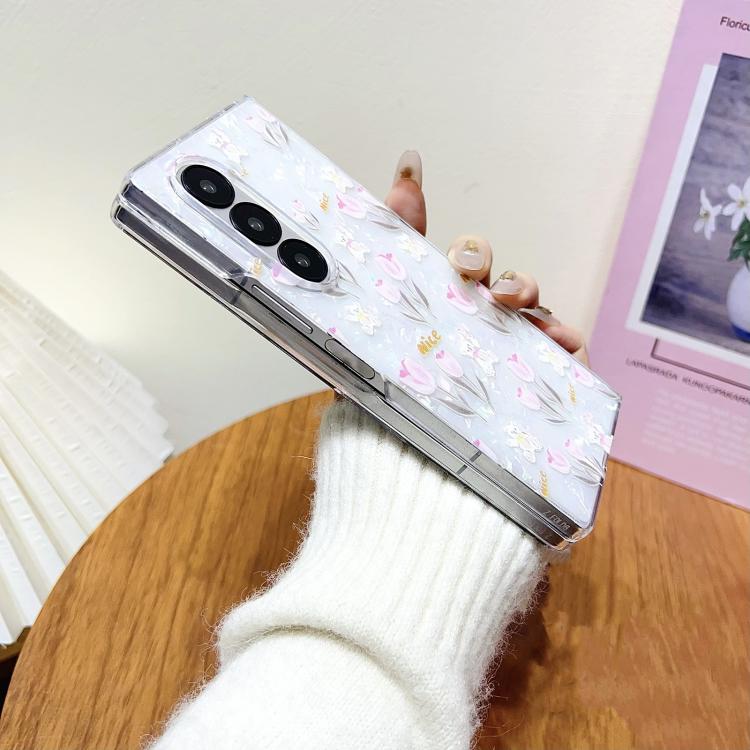 For Samsung Galaxy Z Fold6 Shell Texture Flower Pattern Protective Phone Case