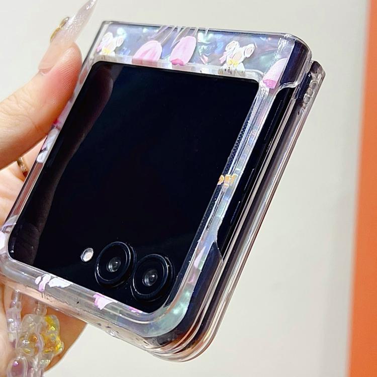 For Motorola Razr 40 Ultra Shell Texture Flower Pattern Protective Phone Case