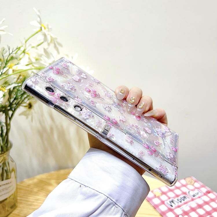 For Honor V Purse Shell Texture Flower Pattern Protective Phone Case