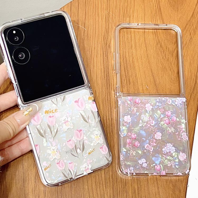 For Xiaomi Mix Flip Shell Texture Flower Pattern Protective Phone Case