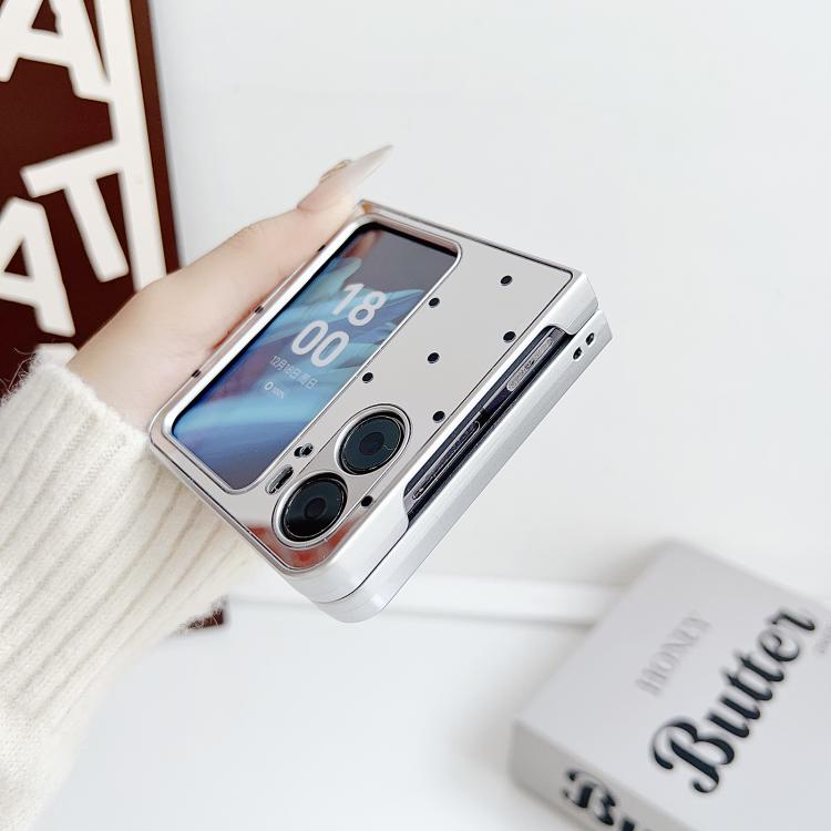 For OPPO Find N2 Flip Mirror Polka Dot PC Folding Phone Case