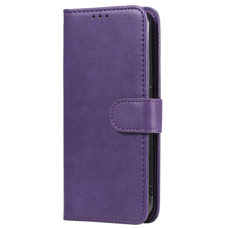 For Samsung Galaxy A01(EU Version) 2 in 1 Solid Color Detachable PU Leather Case with Card Slots & Magnetic Holder & Photo Frame & Wallet & Strap