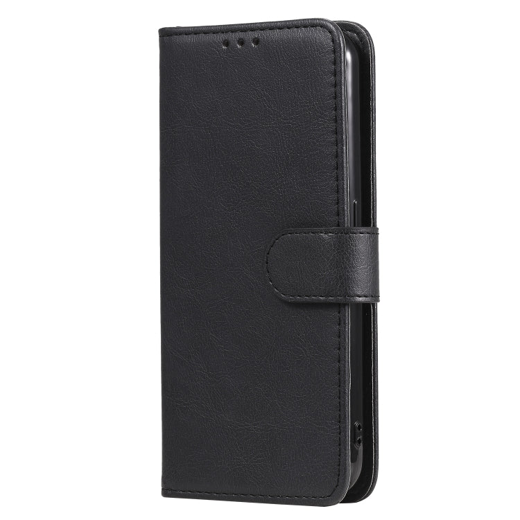 For Samsung Galaxy A01(EU Version) 2 in 1 Solid Color Detachable PU Leather Case with Card Slots & Magnetic Holder & Photo Frame & Wallet & Strap