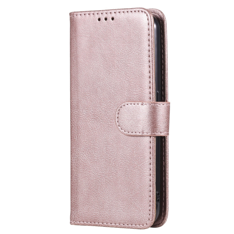 For Samsung Galaxy A01(EU Version) 2 in 1 Solid Color Detachable PU Leather Case with Card Slots & Magnetic Holder & Photo Frame & Wallet & Strap