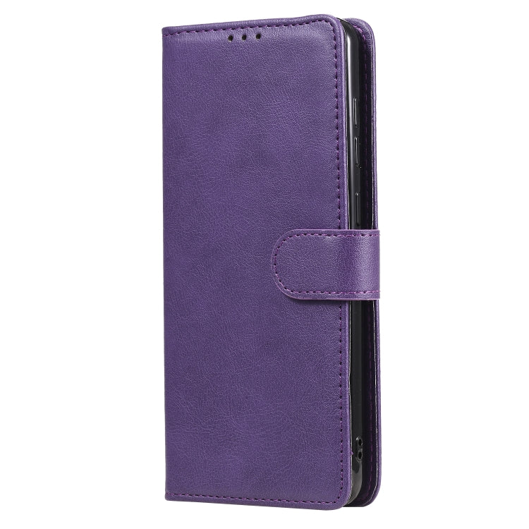 For Samsung Galaxy A21s 2 in 1 Solid Color Detachable PU Leather Case with Card Slots & Magnetic Holder & Photo Frame & Wallet & Strap