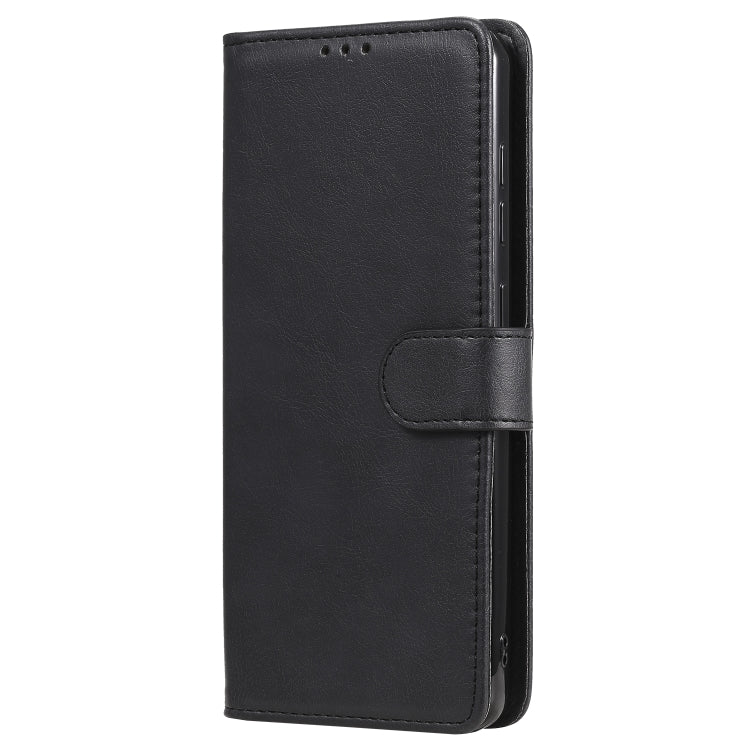 For Samsung Galaxy A21s 2 in 1 Solid Color Detachable PU Leather Case with Card Slots & Magnetic Holder & Photo Frame & Wallet & Strap