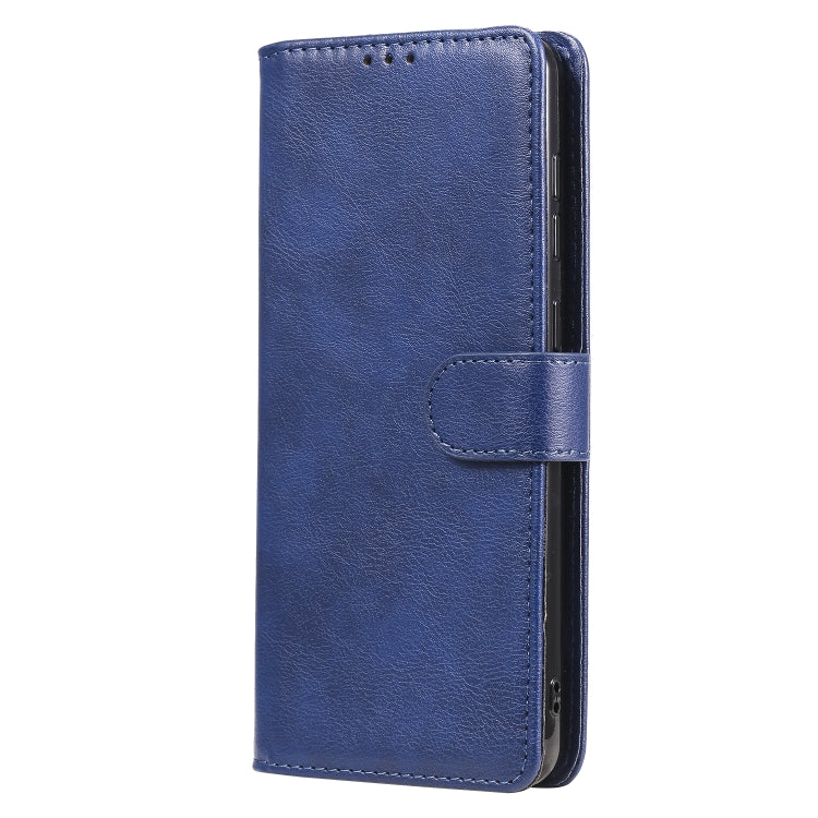 For Samsung Galaxy A21s 2 in 1 Solid Color Detachable PU Leather Case with Card Slots & Magnetic Holder & Photo Frame & Wallet & Strap