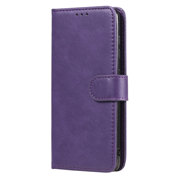 For Samsung Galaxy A41(EU Version) 2 in 1 Solid Color Detachable PU Leather Case with Card Slots & Magnetic Holder & Photo Frame & Wallet & Strap