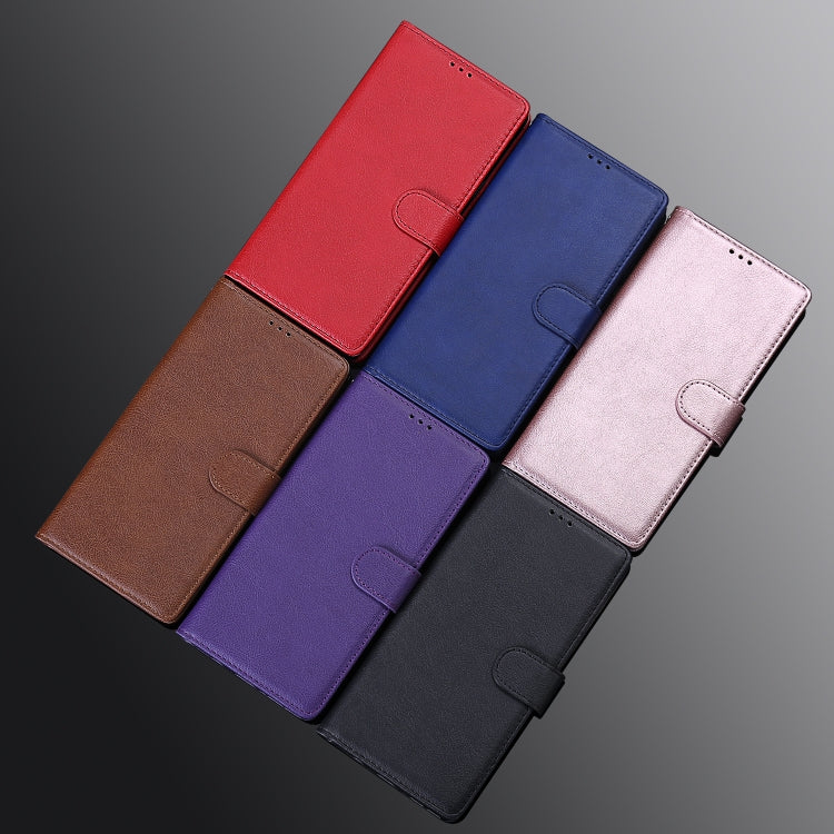 For Samsung Galaxy A41(EU Version) 2 in 1 Solid Color Detachable PU Leather Case with Card Slots & Magnetic Holder & Photo Frame & Wallet & Strap