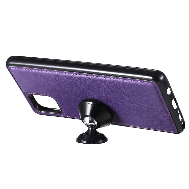 For Samsung Galaxy A81 / Note 10 Lite 2 in 1 Solid Color Detachable PU Leather Case with Card Slots & Magnetic Holder & Photo Frame & Wallet & Strap