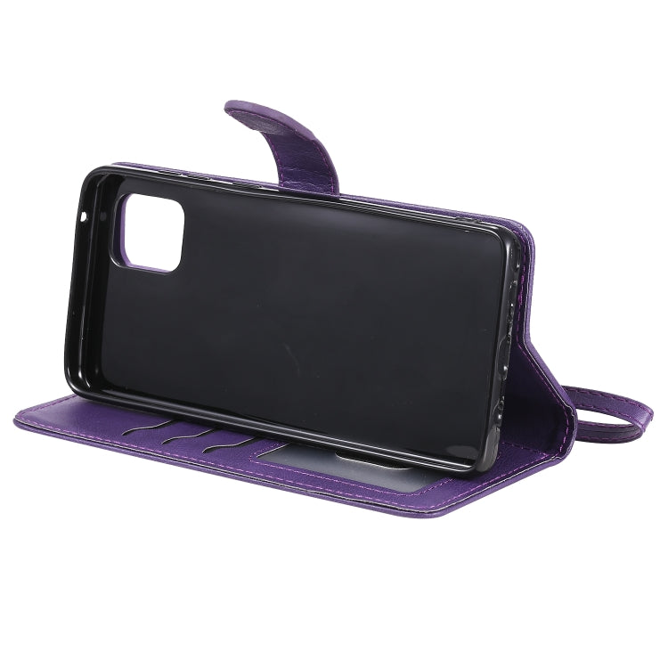 For Samsung Galaxy A81 / Note 10 Lite 2 in 1 Solid Color Detachable PU Leather Case with Card Slots & Magnetic Holder & Photo Frame & Wallet & Strap