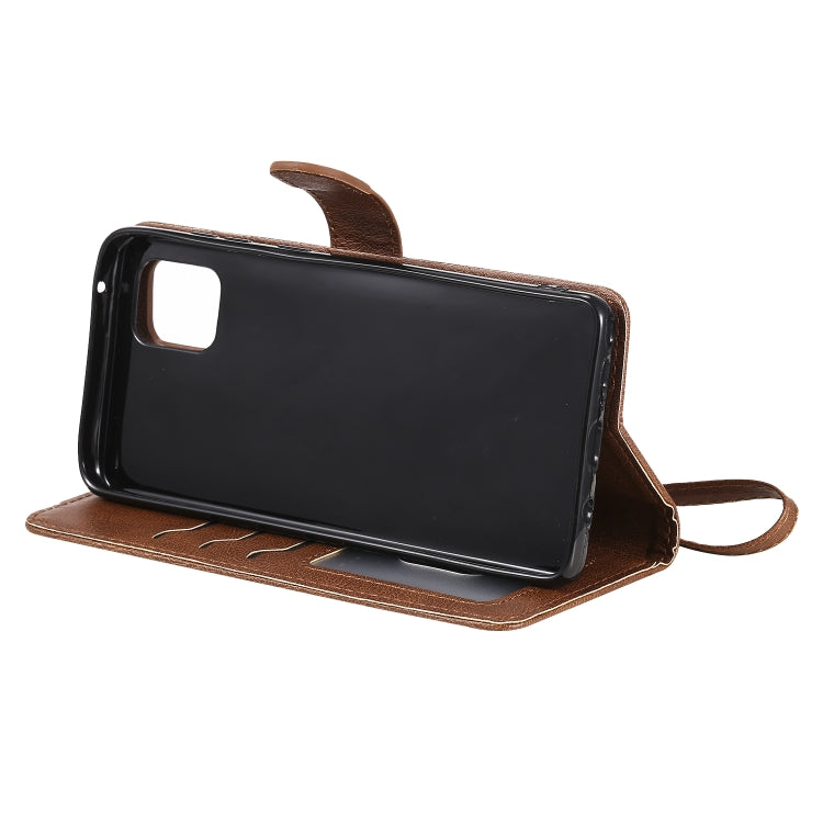 For Samsung Galaxy A81 / Note 10 Lite 2 in 1 Solid Color Detachable PU Leather Case with Card Slots & Magnetic Holder & Photo Frame & Wallet & Strap