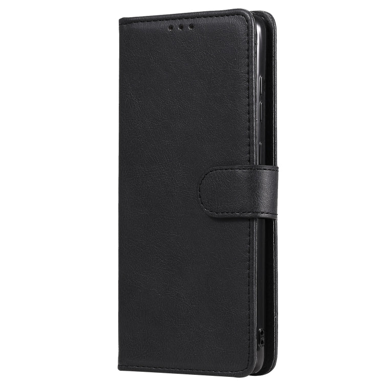 For Samsung Galaxy A81 / Note 10 Lite 2 in 1 Solid Color Detachable PU Leather Case with Card Slots & Magnetic Holder & Photo Frame & Wallet & Strap