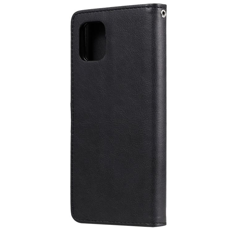 For Samsung Galaxy A81 / Note 10 Lite 2 in 1 Solid Color Detachable PU Leather Case with Card Slots & Magnetic Holder & Photo Frame & Wallet & Strap