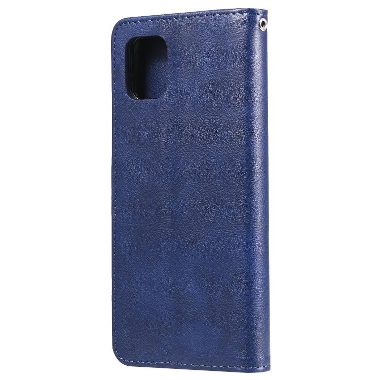 For Samsung Galaxy A81 / Note 10 Lite 2 in 1 Solid Color Detachable PU Leather Case with Card Slots & Magnetic Holder & Photo Frame & Wallet & Strap