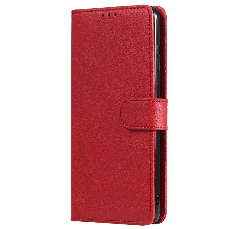 For Samsung Galaxy A81 / Note 10 Lite 2 in 1 Solid Color Detachable PU Leather Case with Card Slots & Magnetic Holder & Photo Frame & Wallet & Strap