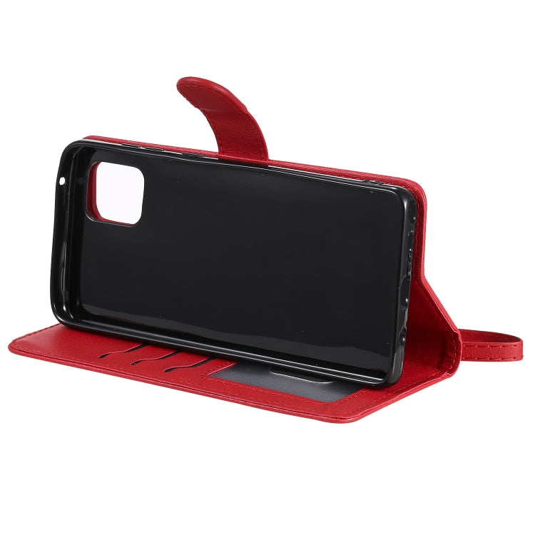 For Samsung Galaxy A81 / Note 10 Lite 2 in 1 Solid Color Detachable PU Leather Case with Card Slots & Magnetic Holder & Photo Frame & Wallet & Strap