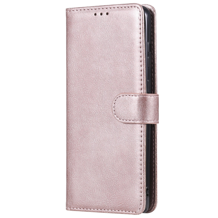 For Samsung Galaxy A81 / Note 10 Lite 2 in 1 Solid Color Detachable PU Leather Case with Card Slots & Magnetic Holder & Photo Frame & Wallet & Strap