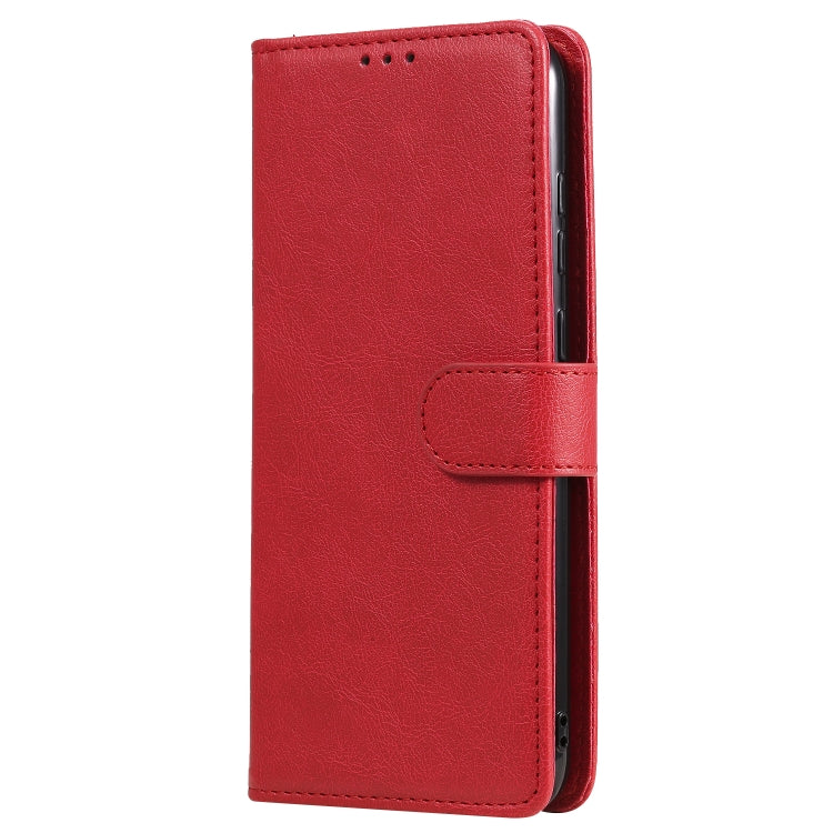 For Samsung Galaxy M11 / A11 2 in 1 Solid Color Detachable PU Leather Case with Card Slots & Magnetic Holder & Photo Frame & Wallet & Strap