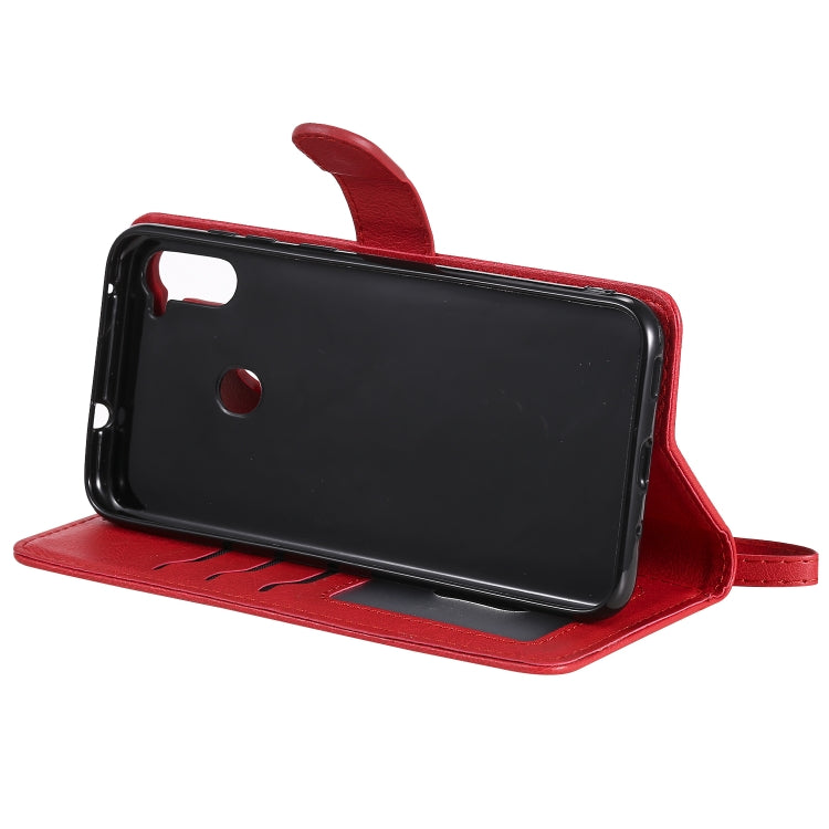 For Samsung Galaxy M11 / A11 2 in 1 Solid Color Detachable PU Leather Case with Card Slots & Magnetic Holder & Photo Frame & Wallet & Strap