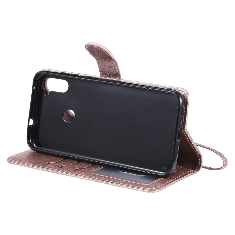For Samsung Galaxy M11 / A11 2 in 1 Solid Color Detachable PU Leather Case with Card Slots & Magnetic Holder & Photo Frame & Wallet & Strap