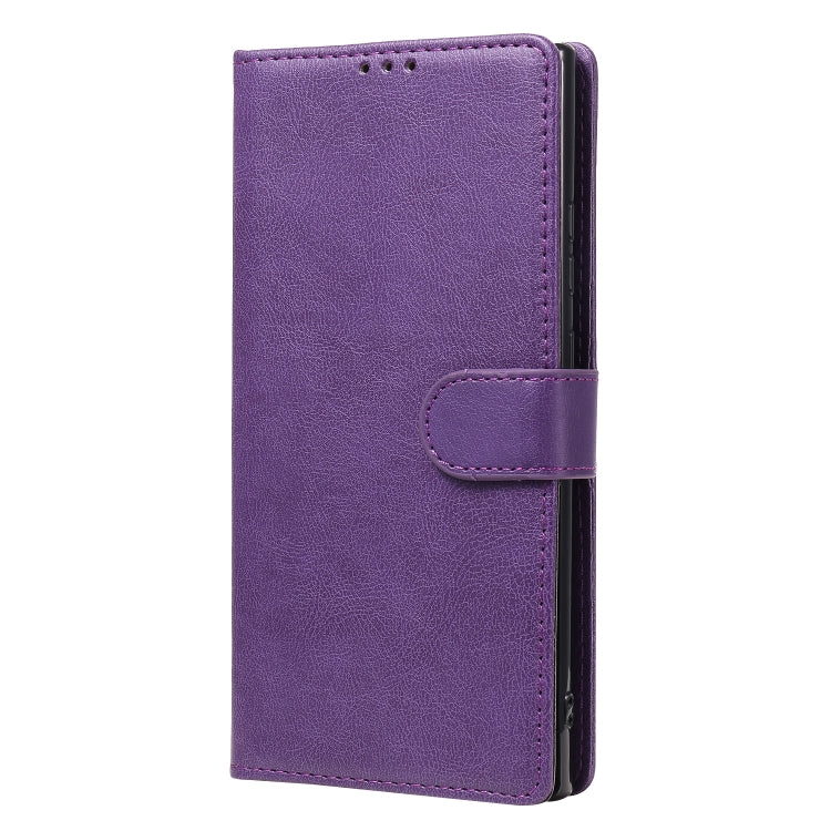 For Samsung Galaxy Note 20 2 in 1 Solid Color Detachable PU Leather Case with Card Slots & Magnetic Holder & Photo Frame & Wallet & Strap