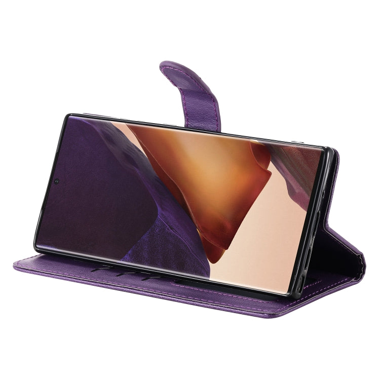 For Samsung Galaxy Note 20 2 in 1 Solid Color Detachable PU Leather Case with Card Slots & Magnetic Holder & Photo Frame & Wallet & Strap