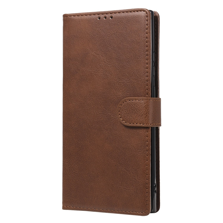 For Samsung Galaxy Note 20 2 in 1 Solid Color Detachable PU Leather Case with Card Slots & Magnetic Holder & Photo Frame & Wallet & Strap
