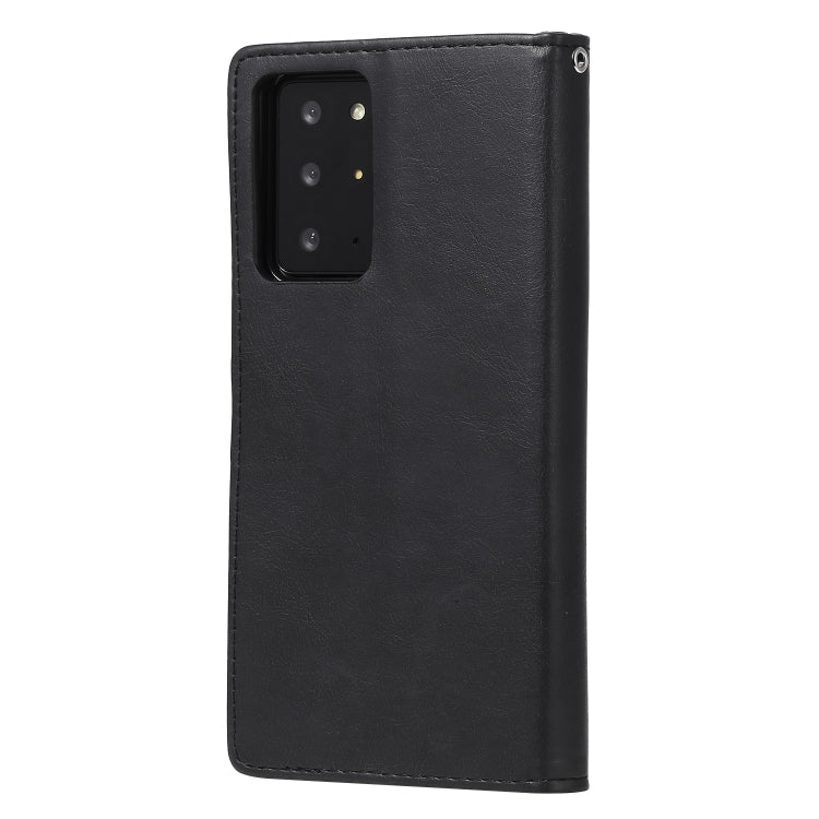 For Samsung Galaxy Note 20 2 in 1 Solid Color Detachable PU Leather Case with Card Slots & Magnetic Holder & Photo Frame & Wallet & Strap
