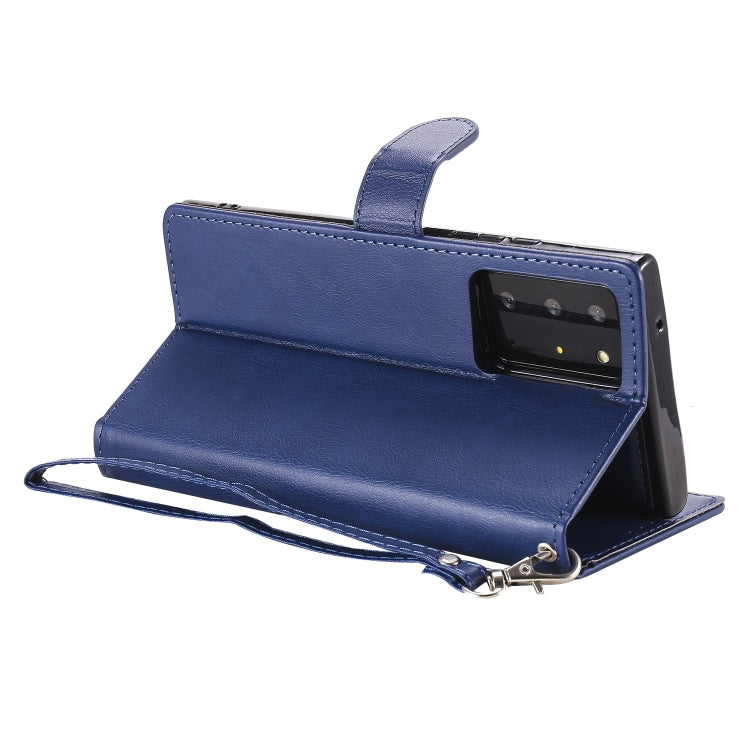For Samsung Galaxy Note 20 2 in 1 Solid Color Detachable PU Leather Case with Card Slots & Magnetic Holder & Photo Frame & Wallet & Strap
