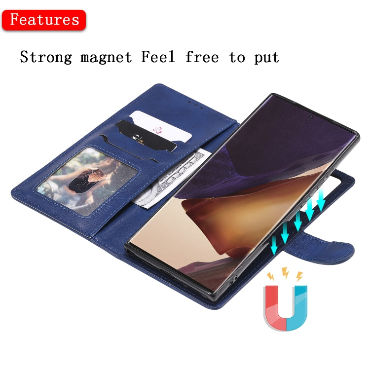 For Samsung Galaxy Note 20 2 in 1 Solid Color Detachable PU Leather Case with Card Slots & Magnetic Holder & Photo Frame & Wallet & Strap