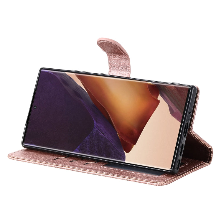 For Samsung Galaxy Note 20 2 in 1 Solid Color Detachable PU Leather Case with Card Slots & Magnetic Holder & Photo Frame & Wallet & Strap