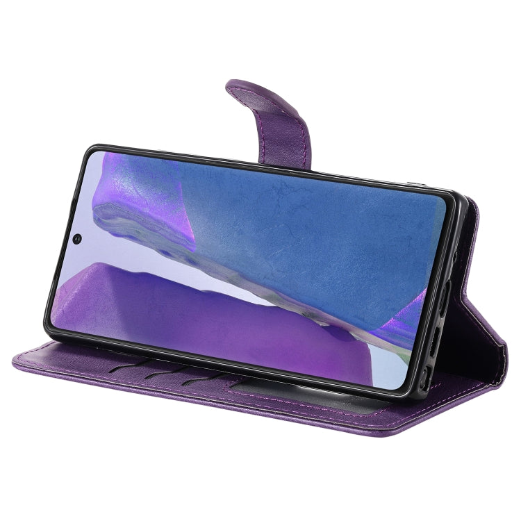 For Samsung Galaxy Note 20 Ultra 2 in 1 Solid Color Detachable PU Leather Case with Card Slots & Magnetic Holder & Photo Frame & Wallet & Strap