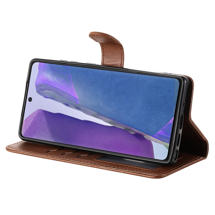 For Samsung Galaxy Note 20 Ultra 2 in 1 Solid Color Detachable PU Leather Case with Card Slots & Magnetic Holder & Photo Frame & Wallet & Strap