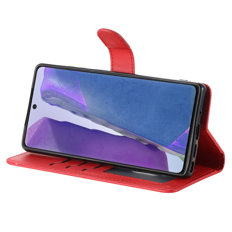 For Samsung Galaxy Note 20 Ultra 2 in 1 Solid Color Detachable PU Leather Case with Card Slots & Magnetic Holder & Photo Frame & Wallet & Strap