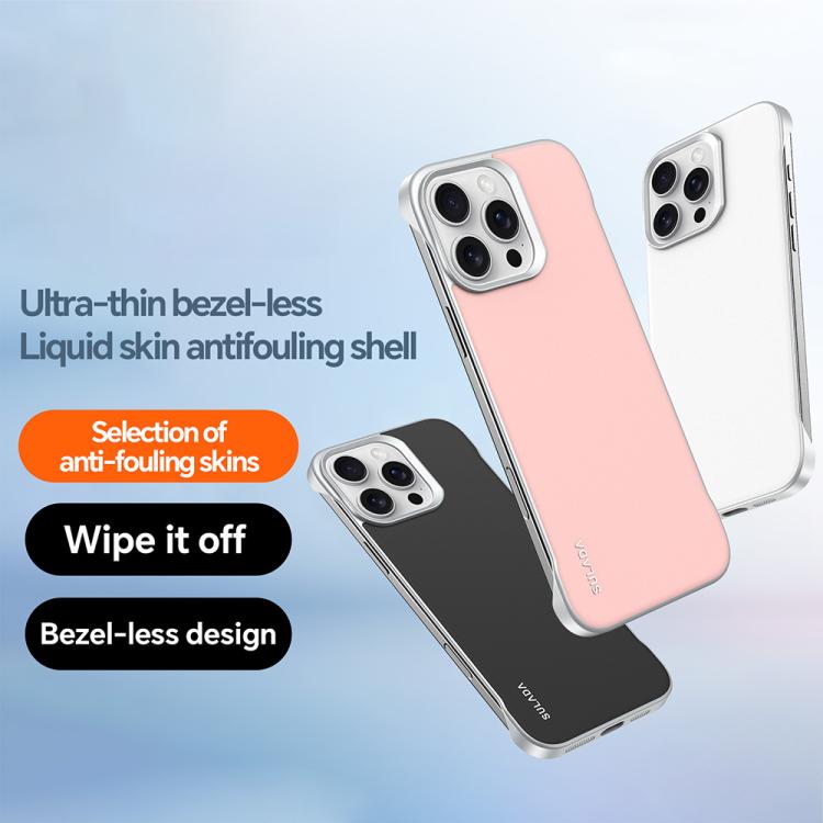 For iPhone 16 Plus SULADA Skin Feel Liquid Leather Shockproof Phone Case
