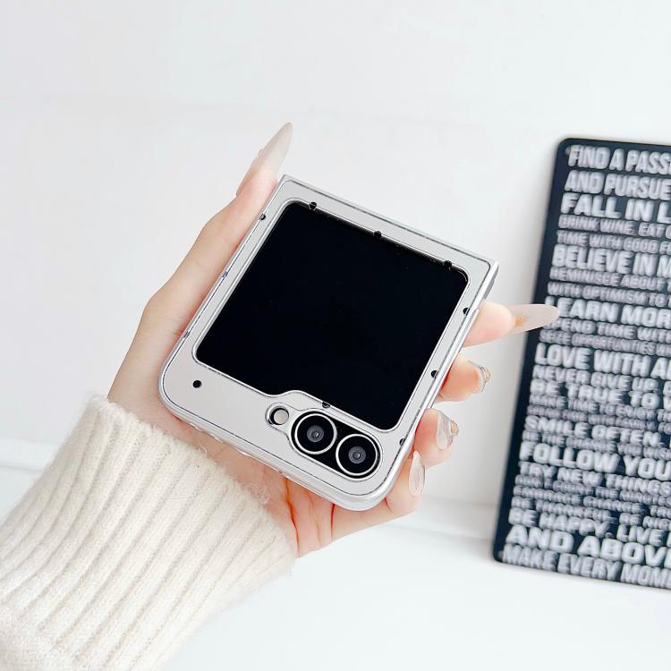 For Samsung Galaxy Z Flip5 5G Mirror Polka Dot PC Folding Phone Case