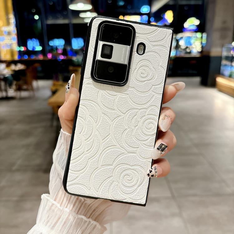 For Honor Magic V2 Impression Camellia Pattern Protective Phone Case
