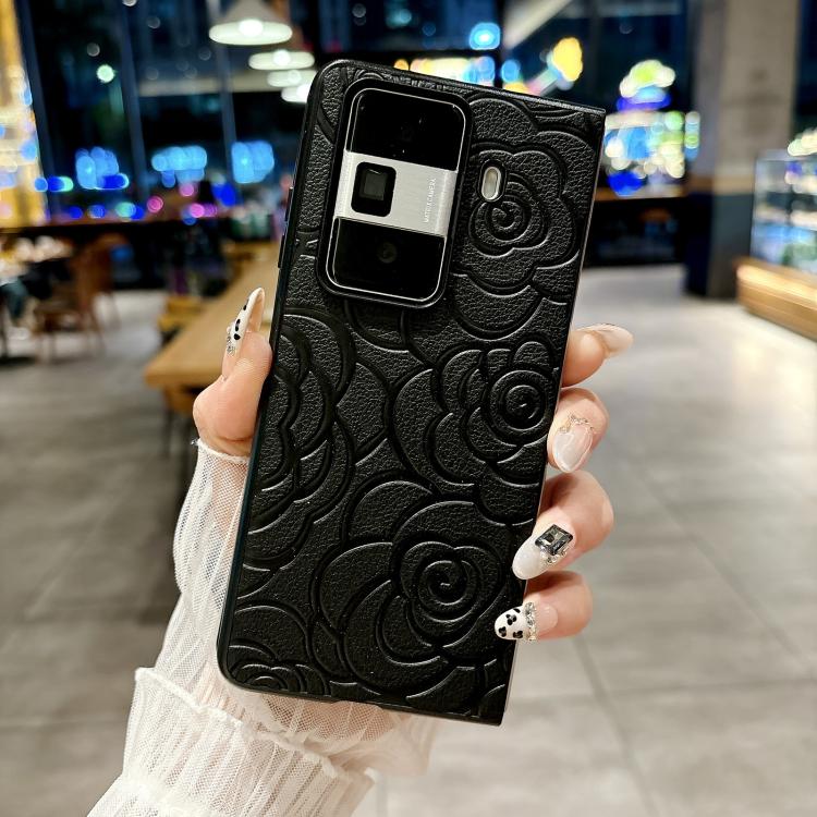 For Honor Magic V2 Impression Camellia Pattern Protective Phone Case
