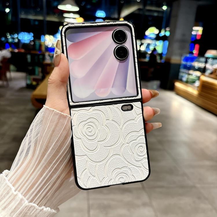 For Honor Magic V Flip 2 Impression Camellia Pattern Protective Phone Case