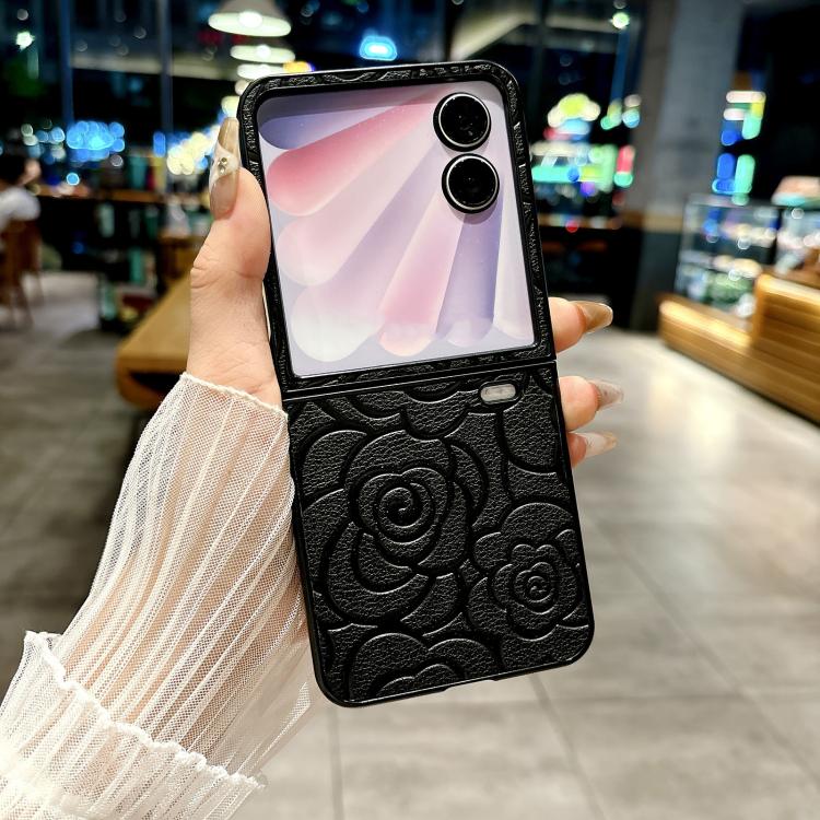For Honor Magic V Flip 2 Impression Camellia Pattern Protective Phone Case