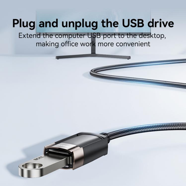 Yesido GS26 480Mbps High Speed USB2.0 Extension Cable, Length: 1.5m - Black