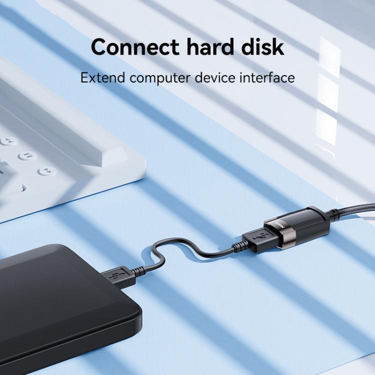 Yesido GS26 480Mbps High Speed USB2.0 Extension Cable, Length: 1.5m - Black