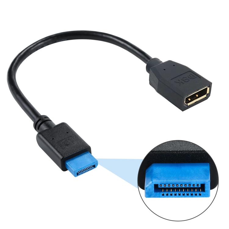 DisplayPort 8K DP1.4 Male to Female Connection Cable for Device Testing, Length:1m