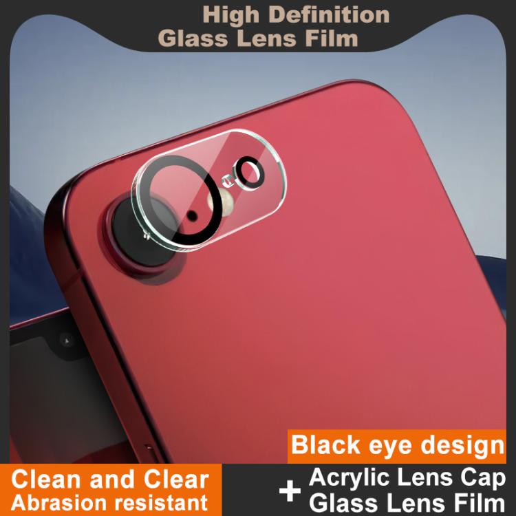 For iPhone 16e / 17e IMAK High Definition Integrated Rear Camera Glass Lens Film, Black Eye Design