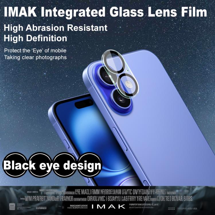 For iPhone 17 IMAK High Definition Integrated Rear Camera Glass Lens Film, Black Eye Design